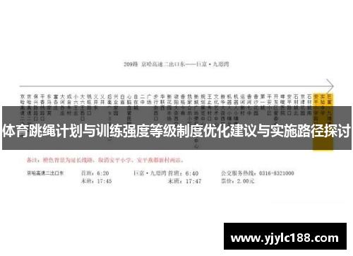 体育跳绳计划与训练强度等级制度优化建议与实施路径探讨