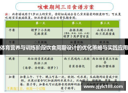 体育营养与训练阶段饮食周期设计的优化策略与实践应用